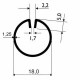 Profils ø18mm d'encadrement en acier pour tôles jusqu'à 2mm